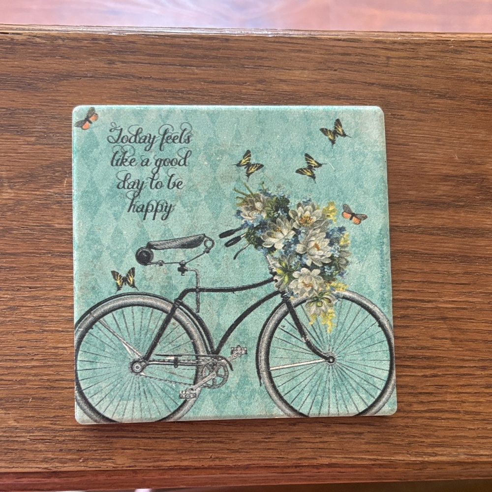 Bed Bath & Beyond Bicycle Coaster - Green